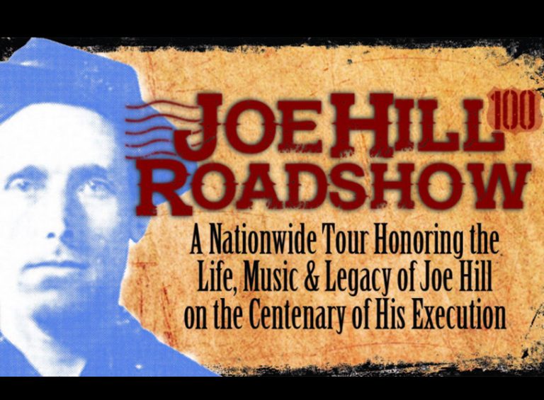 The Joe Hill Road Show, featuring Magpie (Greg Artzner and Terry Leonino), Charlie King, and George Mann
